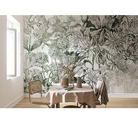 Komar X7-1045 - Carta da parati in tessuto non tessuto, dimensioni 350 x 250 cm, decorazione da parete per soggiorno, design moderno, colore: Verde/Bianco