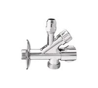 KOMBEX Rubinetto Doppio Combinato con Attacco Lavatrice Sottolavabo 1/2" x 3/4 c/Dado 3/8x10 Made in Italy