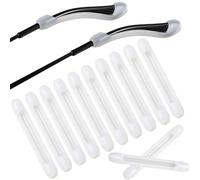 KOMBIUDA 10 Paia di Manicotti in Silicone Antiscivolo per Aste Copri Aste Flessibili e Resistenti per Lettura e Sole per Sport all'Aperto e Uso Quotidiano