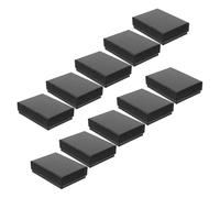 KOMBIUDA 10 Pezzi Scatola Porta Orologi da Tasca in Cartone Quadrata Nera Organizer Multiuso per Orologi Gioielli Collane Anelli Orecchini Custodia Protettiva Rigida per Uomo e Donna