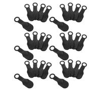 KOMBIUDA 100 Pezzi 100 Strisce Antiscivolo Nere in Silicone per Grucce - Cuscinetti Elasticizzati per Appendere Camicie e Pantaloni - Copri Grucce Antiscivolo Riutilizzabili per Casa e