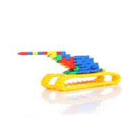 KOMBIUDA 100 Pezzi Blocchi Educativi Costruzione per Giocattolo Colorato in Plastica ABS Alimentare Forme Geometriche e Alfabetiche per Apprendimento Precoce Sicuro e Durevole