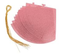 KOMBIUDA 12 Pezzi Cappello Di Compleanno Colore Glitter Vigilia Cappelli Di Buon Compleanno Per Cappelli a Cono Per Feste Rosa Chiaro Forniture Carino Plastica Rosa Colore Casuale
