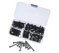KOMBIUDA 130 Pezzi Set di Viti Autofilettanti e Protezione Dalla Corrosione M3.5 Nere in al Carbonio a Croce per Cartongesso e Plastica in di Assemblaggio Dettagliati