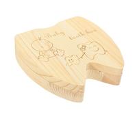 KOMBIUDA 1pezzi Scatola Portadenti Legno Per Ragazzo Ragazza Organizzatore Keepsake Elegante e Compatto Per Conservare Dentini Persi e Creare Ricordi Preziosi Colore Legno