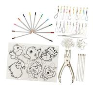 KOMBIUDA 1set Fogli Termoretraibili Per Kit Creativo Per Accessori Fatti Mano Materiale Per Progetti Artistici Include Fogli Trasparenti e Accessori Per Creazioni Artistiche Per Gioielli e