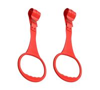 KOMBIUDA 2 Pezzi Anelli Pull Up per Maniglie Ergonomiche in Abs Rosso Supporto Sicuro per Apprendimento Camminata Allenamento Braccia Multiangolo Accessori per Recinto e Asilo Facilità di