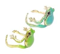 KOMBIUDA 2 pezzi Anelli Regolabili Tema Animale Donna Design Unico e Divertente Gioielli Versatili per Tutte le Dita Abbinata per Look Giovane e Originale