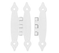 KOMBIUDA 2 Pezzi Cerniere per Mobili Antichi in Ferro 3,5 Pollici Finitura Bianca, Cerniere per Porte di Armadietti e Scatole Decorativi, Adatte per Arredamento Vintage e Restauro Mobili