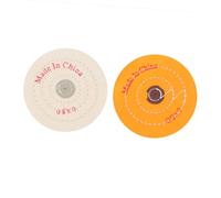 KOMBIUDA 2 pezzi Dischi Abrasivi Flap Disc Ruote per Levigatura e Lucidatura Metalli Legno e Plastica Bianco e Giallo Utensile Rotante per Smerigliatrice da Banco