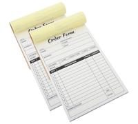 KOMBIUDA 2 Pezzi Modulo d Ordine Bianco a 2 Parti Carta, Blocco Ricevute Portatile per Piccole Imprese e Professionisti Mobili, Scrittura Chiara e Leggibile, per Operazioni Sul Campo