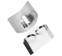 KOMBIUDA 2 Pezzi Protezione Dita in Acciaio Inox per Taglio Cucina, Argento | Protezione Dita da Cucina, Mobilità Completa, Vestibilità Comoda, per Preparazione Cibo e Cottura