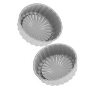 KOMBIUDA 2 Pezzi Stampo in Silicone Rotondo, Alimentare, Resistente 230°c | Cottura Uniforme, Forma Tonda, per Cheesecake e Torte, Materiale Flessibile, Uso Domestico