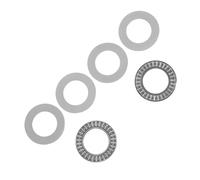 KOMBIUDA 2 Set Cuscinetto a Rulli Ago Assiale per Robot e Attrezzature Dimensioni 4,30x4,30x0,20 Cm in Acciaio Supporto di Lavorazione di Precisione, Contatto Uniforme per Cuscinetti