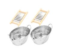 KOMBIUDA 2 set Lavatoi Miniatura per Casa delle Vaschetta con da Stiro Naturale Accessori Realistici per Decorazioni Casa Portatile
