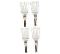 KOMBIUDA 2 Set Rastrello Di Lana Dadi Irregolari Piccolo Cucchiaino Da Tè Pet Brush Pet Comb Attrezzo Pennello Rastrelli Di Lana Pettini Per Di Animali Domestici Acciaio 2 Pezzi * 2