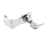 KOMBIUDA 2 set Serratura con Chiave per Armadietto in Acciaio Inossidabile Chiusura Pieghevole Solida per Mobili Ufficio Blocco di Sicurezza Affidabile per Documenti e Valori