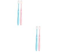 KOMBIUDA 2 Set Spazzolino Da Denti Per Adulti Con Testa Piccola Super Morbido Ultra-Fine Per Da Diecimila Denti Per Maternità Per La Dei Denti Medio Per Adulti 2 pezzi*2
