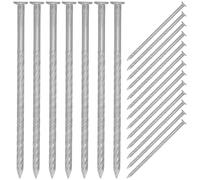 KOMBIUDA 20 picchetti da terra - Chiodi per erba artificiale in acciaio resistente da 5 pollici, picchetti di ancoraggio a spirale per tessuti da giardinaggio, bordature da giardino e tappeti erbosi