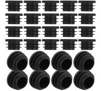 KOMBIUDA 200 Pezzi Tappi Terminali Rotondi in Plastica Nera per Piedini Sedie e Mobili da Inserti per Tubo per Stabilità e Riduzione Rumore in Cucina Ufficio e Sala da Pranzo
