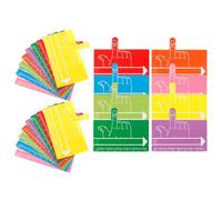KOMBIUDA 24 Pezzi Strisce Lettura Guidata Strumenti Distanziatori Dita Colorate in ABS per Aiuto Spaziatura Lettere e Parole in Scuola e Biblioteche