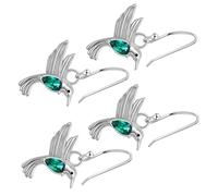 KOMBIUDA 2paia Orecchini Colibrì Volante Con Zirconi Verde Gioielli Eleganti Goccia Per Donna e Regalo Raffinato Per Madre e Figlia Design Artistico e Confortevole Ad Uso Quotidiano