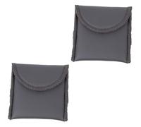 KOMBIUDA 2pezzi Borsa Organizer Pu Per Aiuti Uditivi Pouch Pratico e Leggero Custodia Nera Per Batteria e Accessori Per Uso Quotidiano e Viaggi