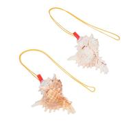 KOMBIUDA 2pezzi Corno Di Naturale Design Tromba in Conchiglie Di Mare Grandi Per Strumenti Da Suonare Fischietto in Stile Corno Per Regalo
