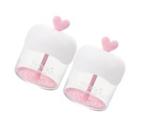 KOMBIUDA 2pezzi Dispenser Schiumoso Per Schiuma Portatile Design Trasparente Per Monitorare La Schiuma Per Detergenti e Del Rosa