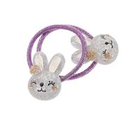 KOMBIUDA 2pezzi Elastic Cartoon Bunny Hair Ties for Girls Adorable Kids Hair Accessories Safe and Ponytail Holders for Little Girls Everyday Use and Special Occasions