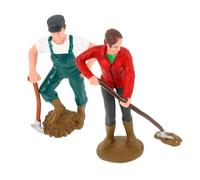 KOMBIUDA 2pezzi Modelli Contadini in Miniatura Figure Contadini Realistiche Per Decorare Fattorie e Cortili Per Modellismo e Regalo