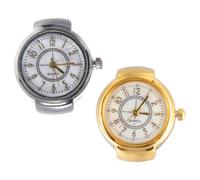 KOMBIUDA 2pezzi Orologio ad Anello Digitale in Lega Resistente All'usura e Non Facile da Deformare, Stile Vintage Unico, per Anniversario o Festa del Papà