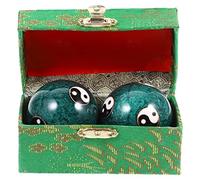 KOMBIUDA 2pezzi Palline Da Massaggio Metallo Per Esercizi Manuali Palline Per Massaggio Delle Mani Per Rilassare Muscoli e Alleviare La Fatica Design Leggero e Texture Confortevole