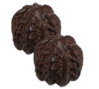 KOMBIUDA 2pezzi Palline Per Esercizi Le Mani in Noce Per Anziani Palle Per Massaggi Alle Mani Palle Da Fitness Piccole Lisce