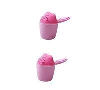 KOMBIUDA 2pezzi Shampoo Cup Cute Cartoon Rinsing Cup for Kids Easy to Use Shower Accessory for Bath Material