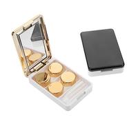 KOMBIUDA 2sets Custodie Per Lenti Contatto Scatole Cosmetiche Leggere e Pratiche Design Elegante e Protezione Per Lenti e Soluzioni Senza Perdite