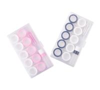 KOMBIUDA 2sets Kit Custodie Per Lenti Contatto e Pinzetta Scatole Portacontatti Piccole e Portatili Contenitori Robusti Per Proteggere Le Lenti