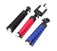 KOMBIUDA 3 Pezzi Treppiede Flessibile Leggera per Smartphone Nero Rosso per Telefono Stabilizzatorper Foto e Video su Superfici Irregolari