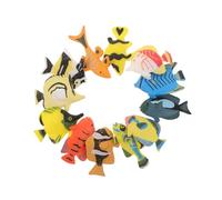 KOMBIUDA 3 set Mini Figurine di Pesci Tropicali in Plastica per Decorazioni Realistiche per Acquario e Gioco Educativo con Animali Marini Kit di Pesci Simulati