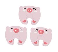 KOMBIUDA 3pezzi Fermaporte Creativi Forma Di Maialino Protettori Per Dita Dei Sicuri e Resistenti Eva Per La Casa