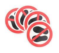 KOMBIUDA 4 Adesivi di Sicurezza Vietato Calpestare Rotondi, Etichette Adesive di Avvertimento Resistenti per Magazzini e Industrie, Segnali di Sicurezza Autoadesivi Alta Adesività,