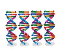 KOMBIUDA 4 pezzi Kit Scientifico Dna Doppia Spirale Educativo per Scuola e Laboratorio Strumento Didattico Biologia e Apprendimento Genetico Te