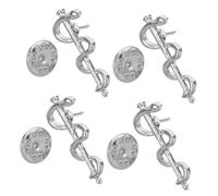 KOMBIUDA 4 Pezzi spilla serpente spilla maglioni spilla animale dello zodiaco gioielli serpente zodiaco spilla da donna serpente spilla da giacca spilla per sciarpe Lega di zinco Argento