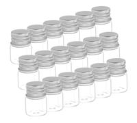 KOMBIUDA 48 Pezzi Mini Bottiglie Vetro con Tappi Alluminio Contenitori Sigillati per Oli Essenziali Profumi e Messaggi Vasetti Campione Trasparenti per Aromaterapia e Decorazioni