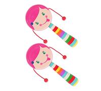 KOMBIUDA 4pezzi Legno Per Musicale Forma Di Cartone Animato Stimola e Coordinazione Per Giocare e Apprendere