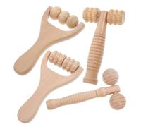 KOMBIUDA 4pezzi Massaggiatori Ergonomici Naturale Per Spalle Collo e Piedi Strumenti Per Massaggi Quotidiani Leggeri e Portatili Facili Da Usare Casa o Viaggio