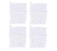 KOMBIUDA 4pezzi Panno Di Cotone Sei Strati Per Ragazzo Ragazza Ragazza Asciugamano in Mussola e Cotone Bianco