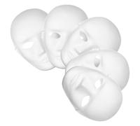 KOMBIUDA 5 Pezzi Maschera Bianca da Decorare, Carta Leggera | Superficie Dipingibile, Sicura per Piccoli, Stimola la Creatività, per Laboratori e Feste