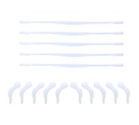 KOMBIUDA 5 Set Cinturini Elastici Antiscivolo in Silicone per Occhiali Ganci Auricolari e Custodia Trasparente per Attività all Aperto come Bici e Sci