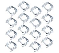 KOMBIUDA 50 pezzi Fibbie Reggetta Metalliche Zincate Fibbia Imballaggio Piccola Resistente e Leggera per Cinture e Reggette Senza Cuciture Uso Facile e Durevole